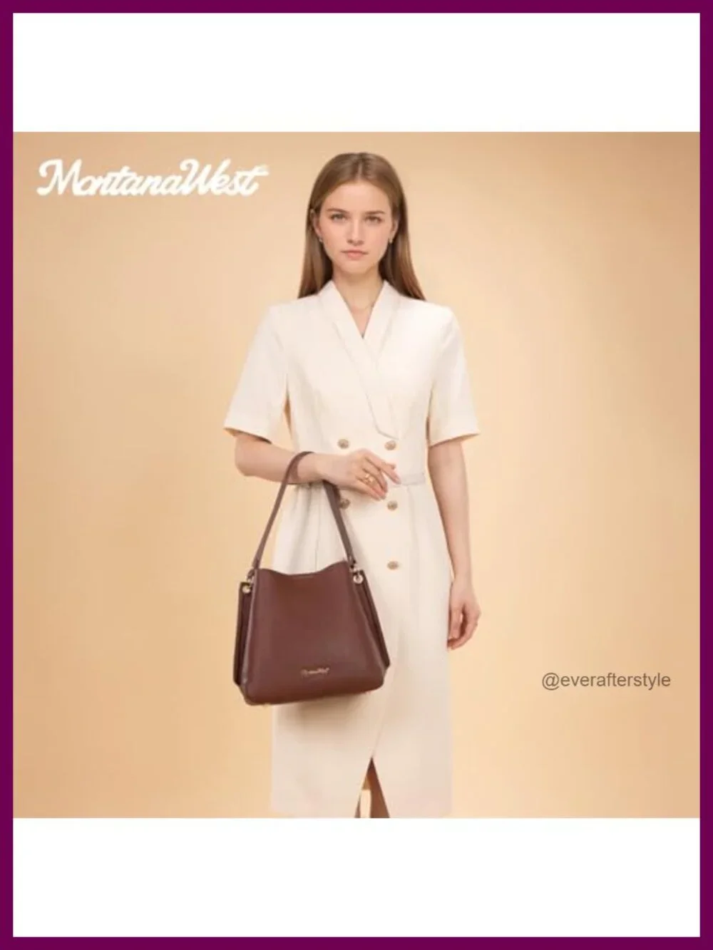 Medium Hobo Bag with 3 Compartments, Center Zip Divider, Detachable Crossbody